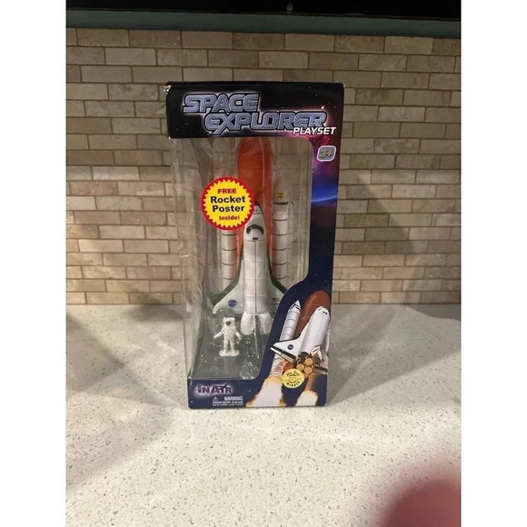 WOW TOYZ- IN AIR - SPACE EXPLORER PLAYSET w ROCKET POSTER INSIDE-NIB  dt - Picture 1 of 4